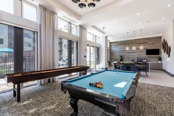 Clubhouse and shuffleboard and pool table